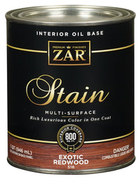 Zar 51812 1 Quart Exotic Redwood Interior Oil Base Stain