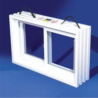 Duo-Corp  PNP Slider  White  Glass/Vinyl  Window  16 in. W x 31-7/8 in. L 1 pk