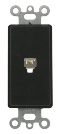 PHONE JACK DECORA INSERT BLACK