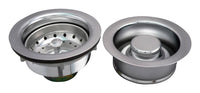 Keeney 3-1/2 in. Chrome Brass Strainer Assembly and Disposal Flange Set