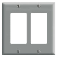 Leviton 006-80409-GY 2 Gang Standard Gray Decora Rocker Wallplate