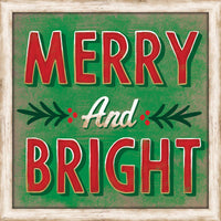 Open Road Brands  Mutlicolored  Merry and Bright  Wall Dcor (Pack of 4)