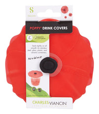 Charles Viancin 4 in. W Red Silicone Drink cover