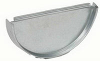 Gutter End Cap, Half Round, Galvanized, 5-In.