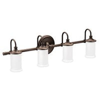 OIL RUBBED BRONZE FOUR GLOBE BATH LIGHT