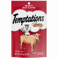 Temptations Cat Snack, Beef, 3-oz.