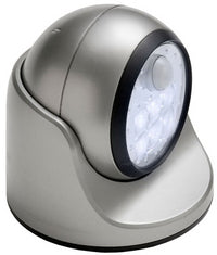 Fulcrum Light It! Motion-Sensing Battery Powered LED Silver Porch Light