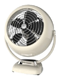 V Fan Junior Vintage Air Circulator, Creme Metal