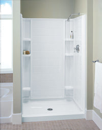 Sterling Ensemble White Shower Back Wall