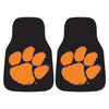 Clemson University Black Carpet Car Mat Set - 2 Pieces