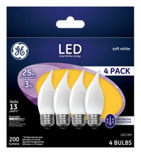 Decorative LED Light Bulbs, Frosted, 2.5-Watts, 200 Lumens, 4-Pk.