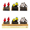 Alpine Assorted Polyresin 5 in. H Birds on a Log Door Decor (Pack of 9)