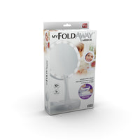 My Foldaway Mirror  As Seen On TV  13 in. H x 6-1/4 in. W White  Plastic  Folding LED Mirror