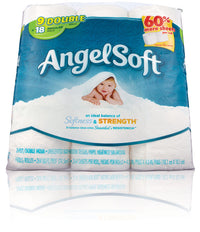 Angel Soft Toilet Paper 9 roll 264 sheet 264 SQFT (Pack of 5)