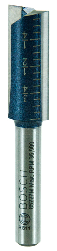 Bosch 85227M 1/2" Straight Bit Router Bit Double Flute Carbide Tipped                                                                                 