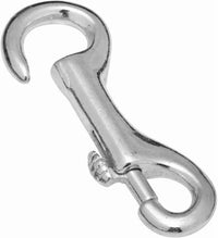 Bolt Snap, Open Fixed Eye, Zinc, 1/4 x 3-1/2-In.