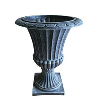 Infinity 21-1/4 in. H Polyresin Grecian Urn Planter Gray (Pack of 4)