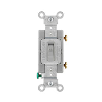 Leviton 15 amps Single Pole Toggle AC Quiet Switch Gray 1 pk