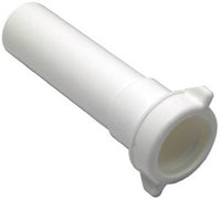 Lavatory/Kitchen Drain Extension Tube, White Plastic, 6-In.