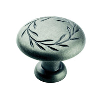 Amerock Natures Splendor Round Cabinet Knob 1-5/16 in. D 1-1/16 in. Weathered Nickel 1 pk