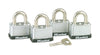 Master Lock 15/16 in. H X 13/16 in. W X 1-1/2 in. L Steel Warded Locking Padlock Keyed Alike