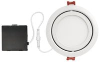 LED Integrated Ultra Slim Recessed Lighting Kit, Adjustable Gimbal, White, 4-In.