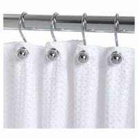 Zenna Home Chrome Silver Metal Shower Curtain Rings 12 pk