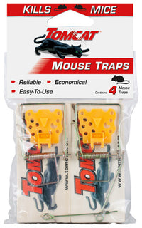 4-Pack Deluxe Wooden Mouse Traps