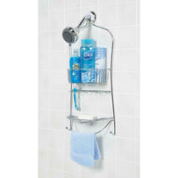 Zenith Zenna Home 24.5 in. H X 4.75 in. W X 11.5 in. L Chrome Silver Shower Caddy