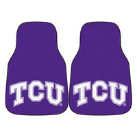 Texas Christian University Carpet Car Mat Set - 2 Pieces