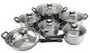 Monterrey Cooware Set Priminute 12 Pieces Stainless Steel