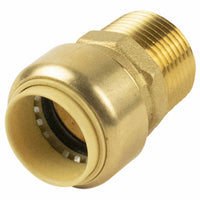 Pipe Fitting, Push On Adapter, 1-In. Copper x Male