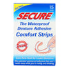 SECURE Denture Adhesive Comfort Strips - 15 Strips