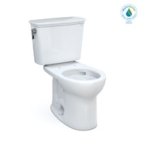 TOTO® Drake® Transitional Two-Piece Round 1.28 GPF Universal Height TORNADO FLUSH® Toilet with CEFIONTECT®, Cotton White - CST785CEFG#01