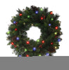 Celebrations 26 in.   D LED Prelit Decorated Multi Cedar Pine Designer Wreath (Pack of 4)