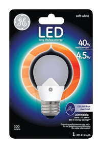 GE A15 E26 (Medium) LED Bulb Soft White 40 W 1 pk