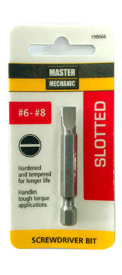 2-In. #6-8 Slotted Screwdriver Bit