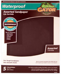 Sandpaper Assortment, 9 x 11-In., 4-Pk.