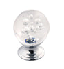 Hickory Hardware HH075809-GLCH 1-1/4" Round Clear/Chrome Glass Gemstone Cabinet Knob