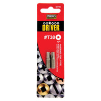 Mibro Torx T30 X 1 in. L Insert Bit S2 Tool Steel 2 pc