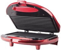 Brentwood TS-247 10" X 9.5" X 3.75" Red Panini Maker                                                                                                  