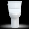 TOTO® Drake® Transitional WASHLET®+ Two-Piece Elongated 1.28 GPF TORNADO FLUSH® Toilet with S500e Bidet Seat, Cotton White - MW7863046CEG#01