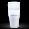 TOTO® WASHLET®+ Aquia IV® Cube Two-Piece Elongated Dual Flush 1.28 and 0.8 GPF Toilet with S550e Bidet Seat, Cotton White - MW4363056CEMFG#01