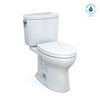 TOTO® Drake® II 1G® Two-Piece Elongated 1.0 GPF Universal Height Toilet with CEFIONTECT and SS124 SoftClose Seat, WASHLET+ Ready, Cotton White - MS454124CUFG#01