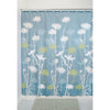 InterDesign 39220 72" X 72" Blue & Sage Daizy Shower Curtain