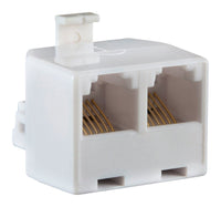 GE Jasco 76191999 White Duplex Wall Jack Adapter