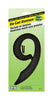 Hy-Ko 3-1/2 in. Black Aluminum Number 9 Nail-On 1 pc. (Pack of 10)