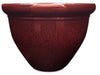 HC Companies Pizzazz 11.63 in. H X 16 in. D Polyresin Glaze Planter Warm Red