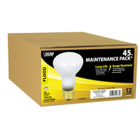 Feit Electric 45 W R20 Floodlight Incandescent Bulb E26 (Medium) Soft White 12 pk