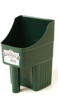 Feed Scoop, Enclosed, Green Plastic, 3-Qts.